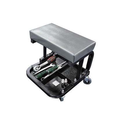 Metal Mechanic's Seat: 120kg Load, Ventilated Mesh, 4 Casters for Vehicle/Equipment Repair