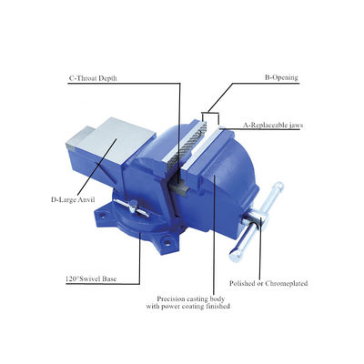 Multi-Type Bench Vise: Sturdy, Versatile for Workshop & DIY Tasks