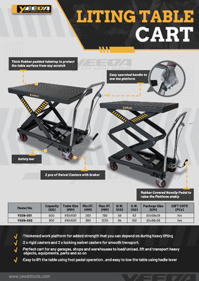 Workshop Lifting Table Cart Smooth Transport Stable Lifting